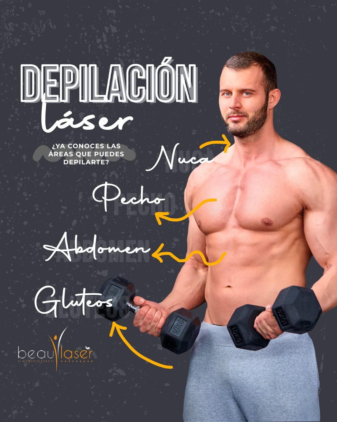 Depilación láser para hombre en Beau Laser Coyoacán