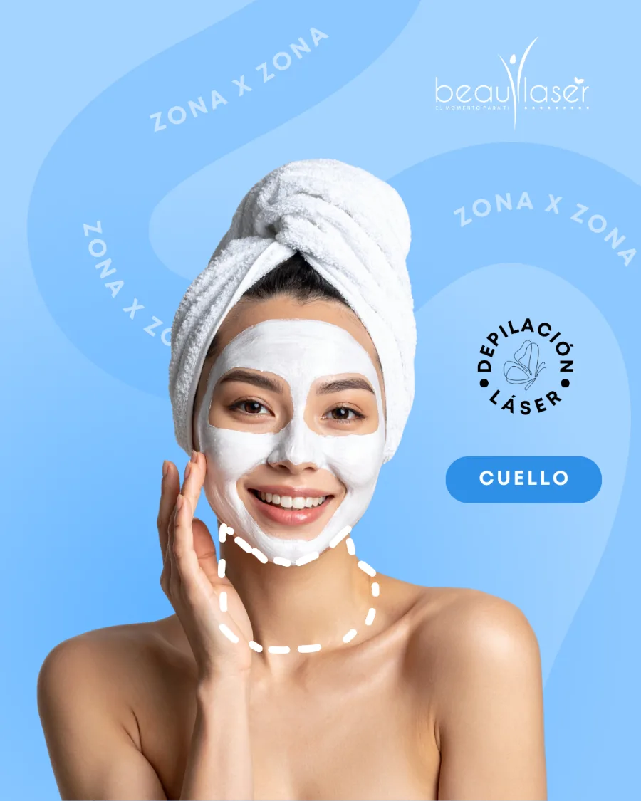 Depilación láser — cuello